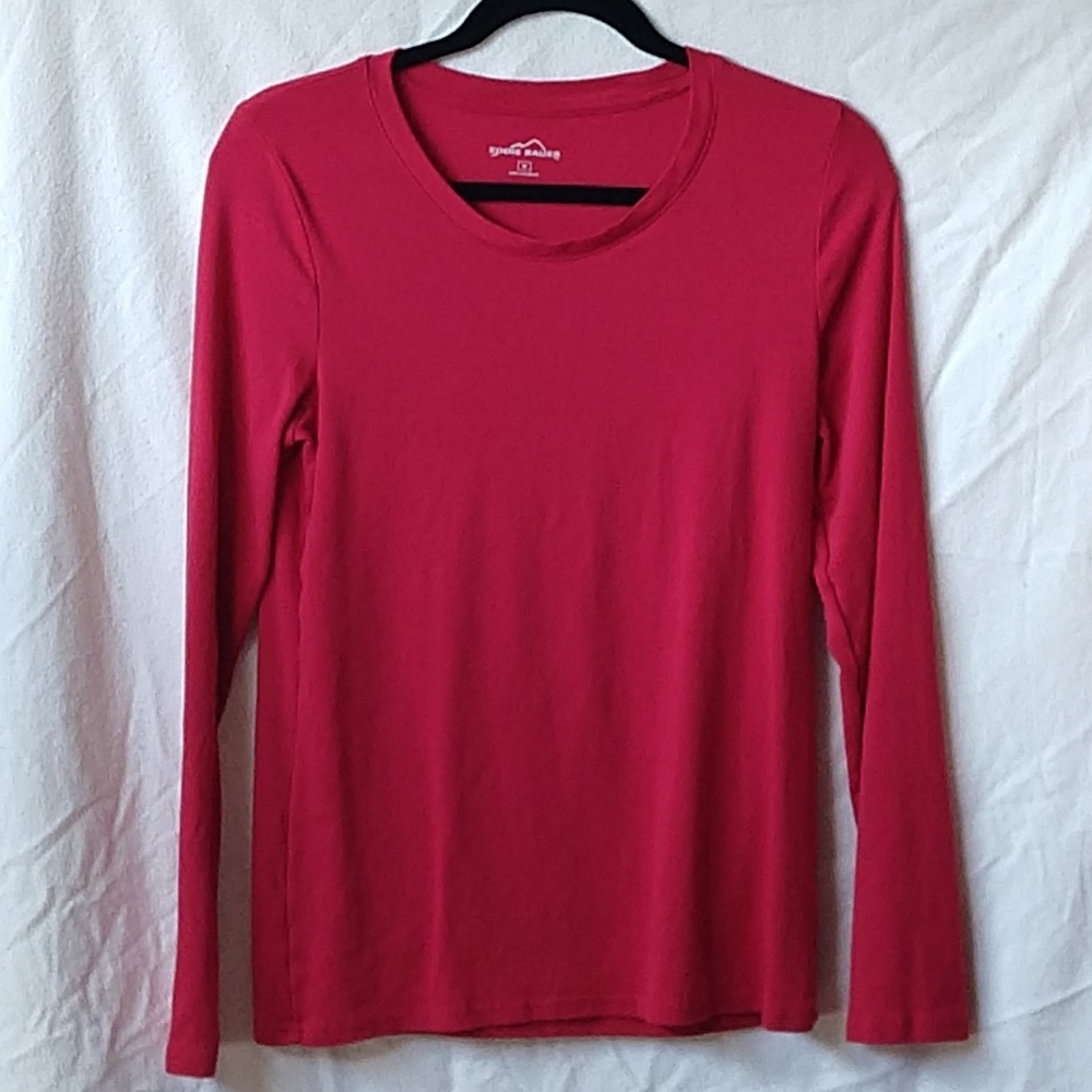 Women's Medium Eddie Bauer Red Long sleeve tee